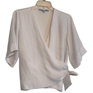 Collective Concepts White Wrap Blouse